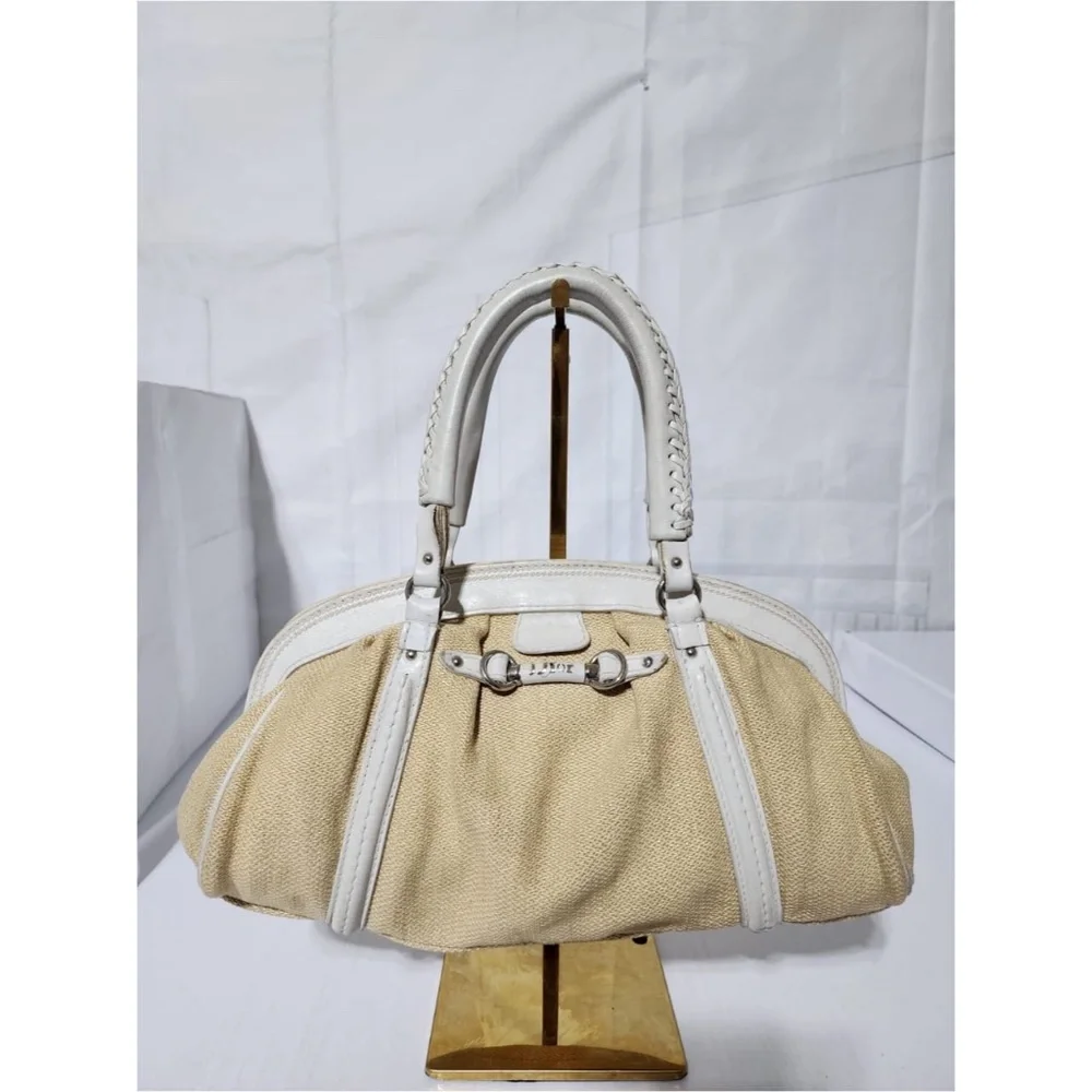 Authentic CHRISTIAN DIOR Raffia Frame Shoulder Bag Beige/Off-White - Picture 16 of 16